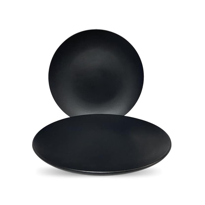 Ceramic Dining Chic Matte Black Ceramic 10.2Inchs Dinner Plates Set of 6 view 2