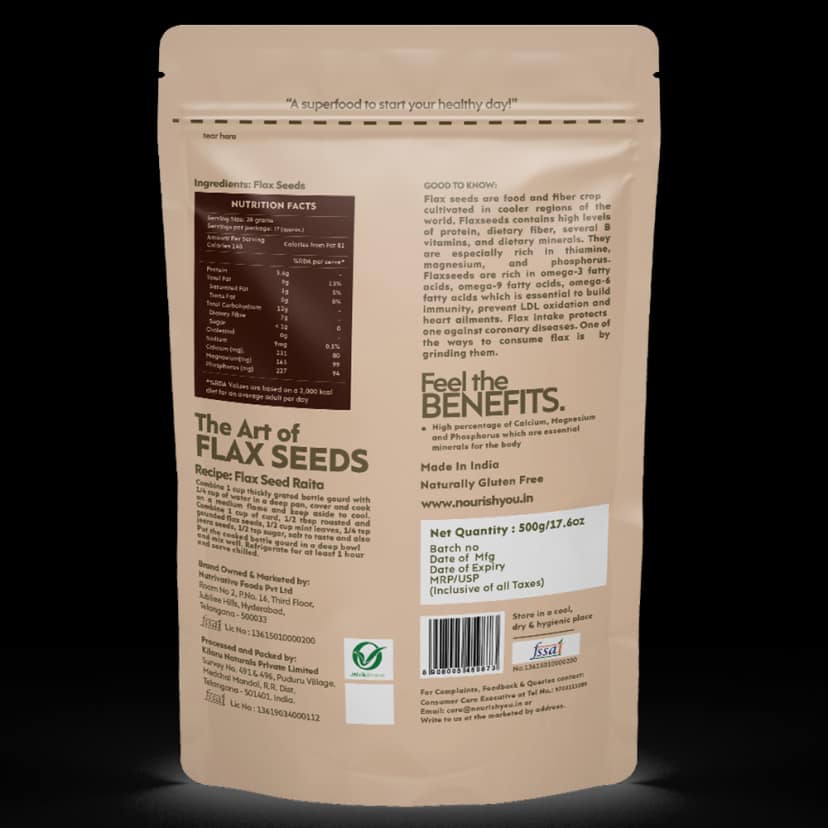 nourish you Raw Flax Seeds view 2