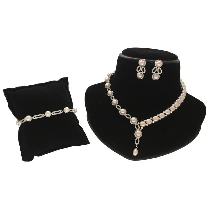 Glorious Legacy Pearl Necklace Set With Bracelet view 2