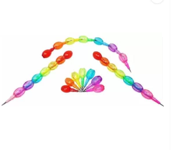BREEPREE Feather Unicorn Pouch with 4 Moti Pencils Combo Set of 5 for Kids Stationery view 2