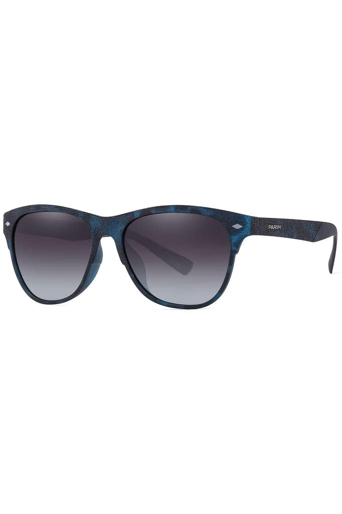 PARIM Polarized Unisex Wayfarer Sunglasses Blue Frame / Blue Lenses | SKU 1021 C1