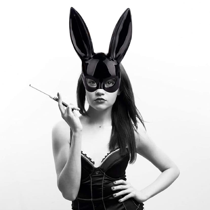 Women's Masquerade Rabbit Mask For Party Costume Accessory view 2