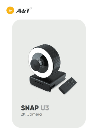 A&T Snap U3 Webcam with Ring Light and Remote Control