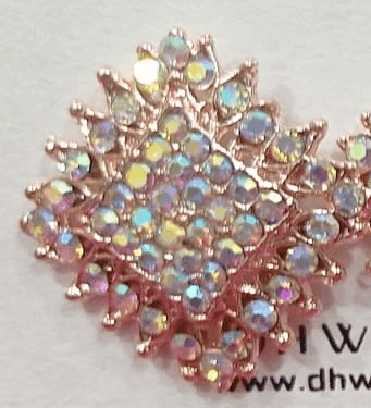 "Stunning Cubic Zirconia Floral Stud Earrings in Rose Gold" view 2