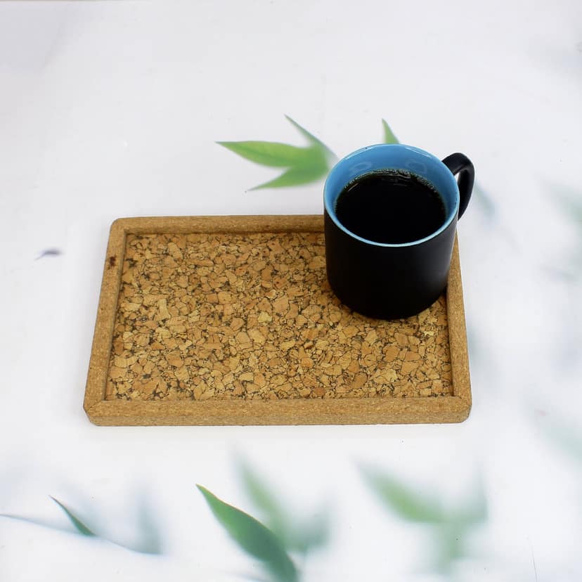 The Mohraj Cork Rectangular Serving Tray Eco Friendly Design view 2
