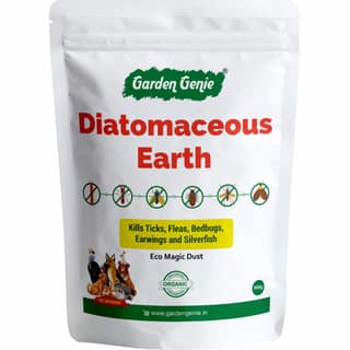 Garden Genie 100% Natural Diatomaceous Earth Powder 800g I Insect Control for Plants I Effective against Dog Ticks & Flea, Cockroach, Bedbugs, Ants etc | Organic Pest Control for Your Home & Garden