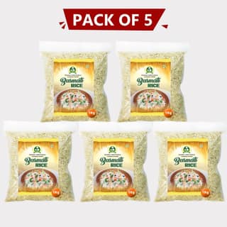 Sahib Basmati Rice 5kg (Pack of 5 × 1 kg) by Chamkaur – Long-Grain, Aromatic & Premium Indian Rice.