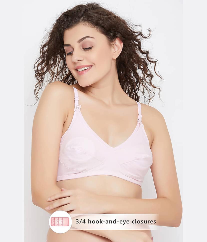 Clovia Pink Cotton Bra view 2