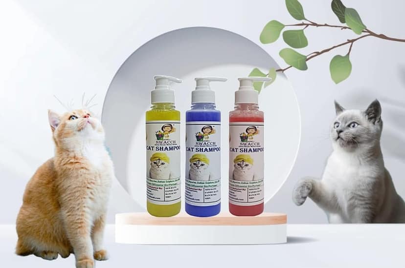 SWACCH Premium Shampoo for CAT Shampoo (200ML) (Combo Pack of 3) Lemon, Lavender & Jasmine