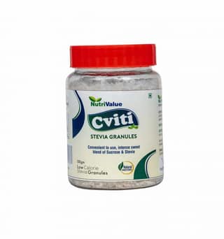 Nutrivalue Cviti Stevia Granules (150g) | Natural Sugar Substitute | Low Calorie Sweetener