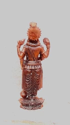 Searchers Paradise - Copper Idols of god Guruvayurappan, 4.1 inches, Copper Handmade 198 Grams, Patina Antique Finish, Pack of 1 Piece view 2