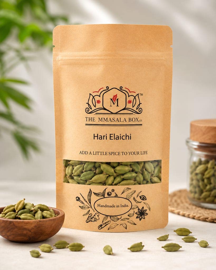 Hari Elaichi (Green Cardamom) 8MM 100GM | Premium Kerala Spice | The MMasala Box Co.