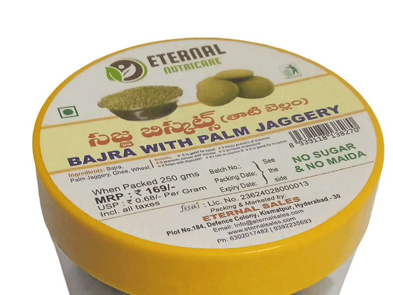 Eternal Nutricare Bajra with Palm Jaggery Biscuits - No Sugar, No Maida view 2