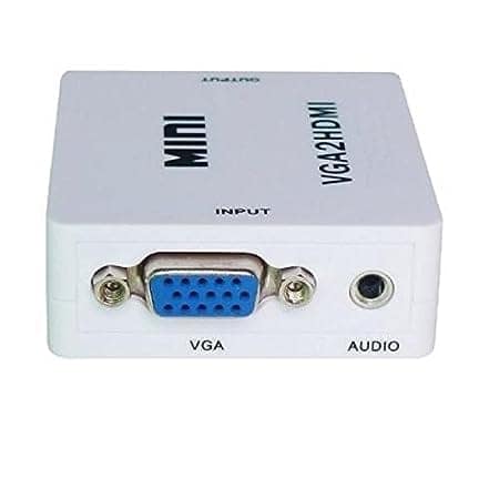 VGA to HDMI, Mini HD 1080P 3.5mm Audio VGA to HDMI HD HDTV Video Converter Box Adapter VGA2HDMI for PC Laptop Dispaly Projector view 2