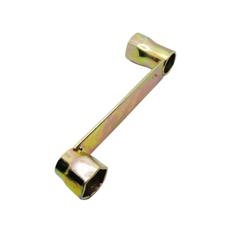KARTHI7OCT STORE Plug Spanner L-Type (Double End � 19 mm & 21 mm) � Heavy-Duty Chrome Steel Socket Spanner Tool � Plug Remover for Two Wheelers, Bikes, Scooters � Golden Zinc Finishing view 2