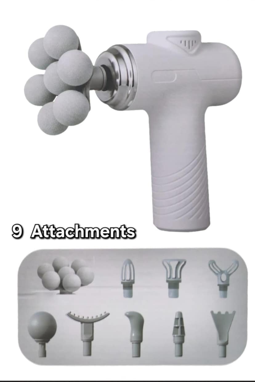 Fizix 7 Headed Fascia Massage Gun Fizix 7 Headed Fascia Massage Gun - Plastic view 2