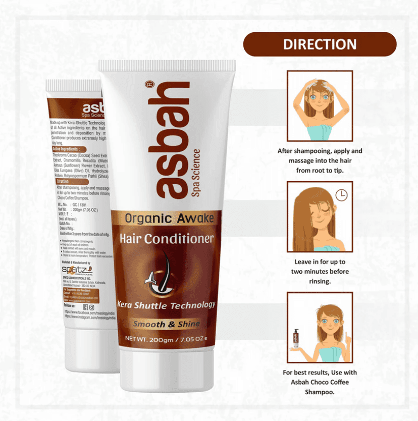 Asbah Choco Coffee Hair Conditioner for Smooth & Silky Hair view 2