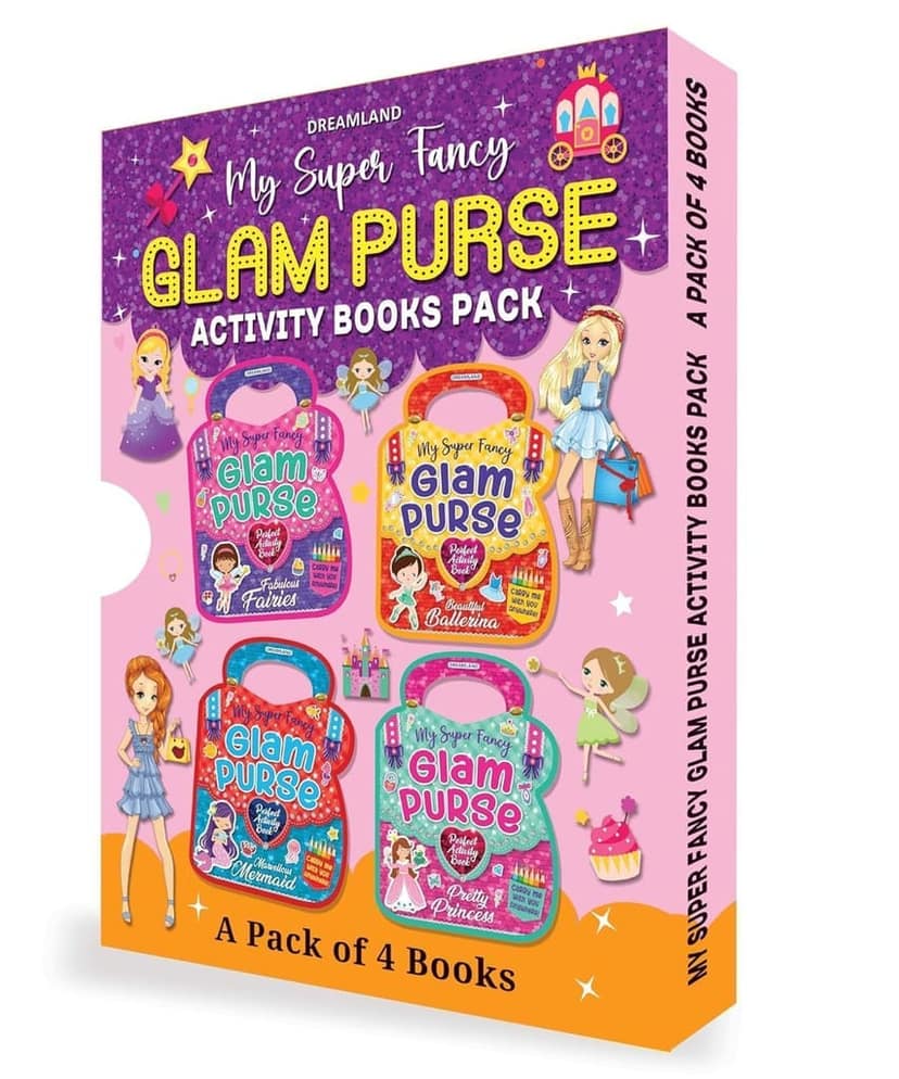 My Super Fancy Glam Purse Books Pack- A Set of 4 Books for Kids Age 3 -8 Years | With Themes Pretty Princess, Marvellous Mermaid, Beautiful Ballerina, Fabulous Fairies [Paperback] Dreamland Publications view 2