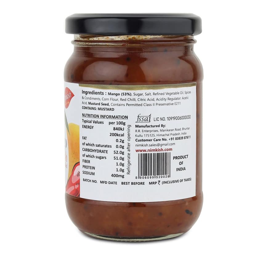 Nimkish Hot Mango Relish | 300g | Himalayan Artisan Chutney | No Preservatives | Made in Kullu view 2
