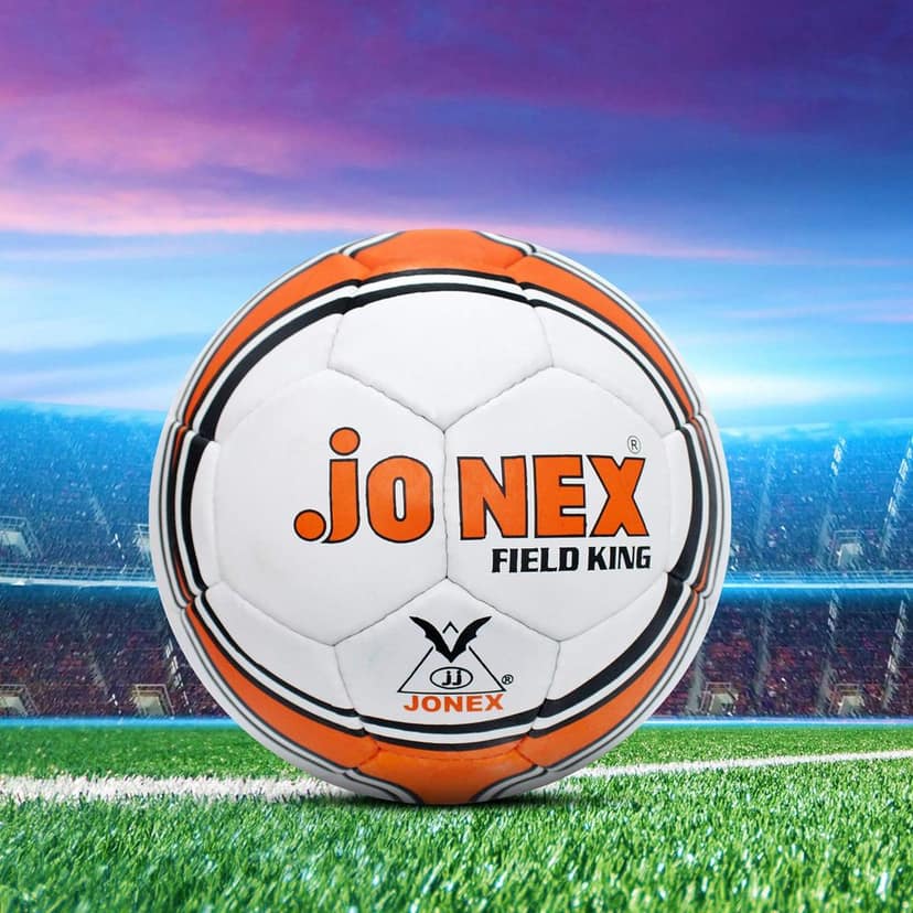 JJ Jonex Field King Football Size 5, White