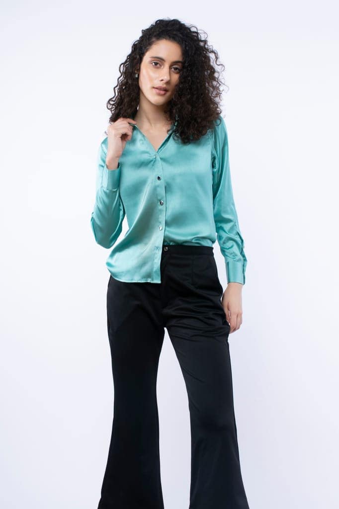BLACK BOOT CUT PANTS