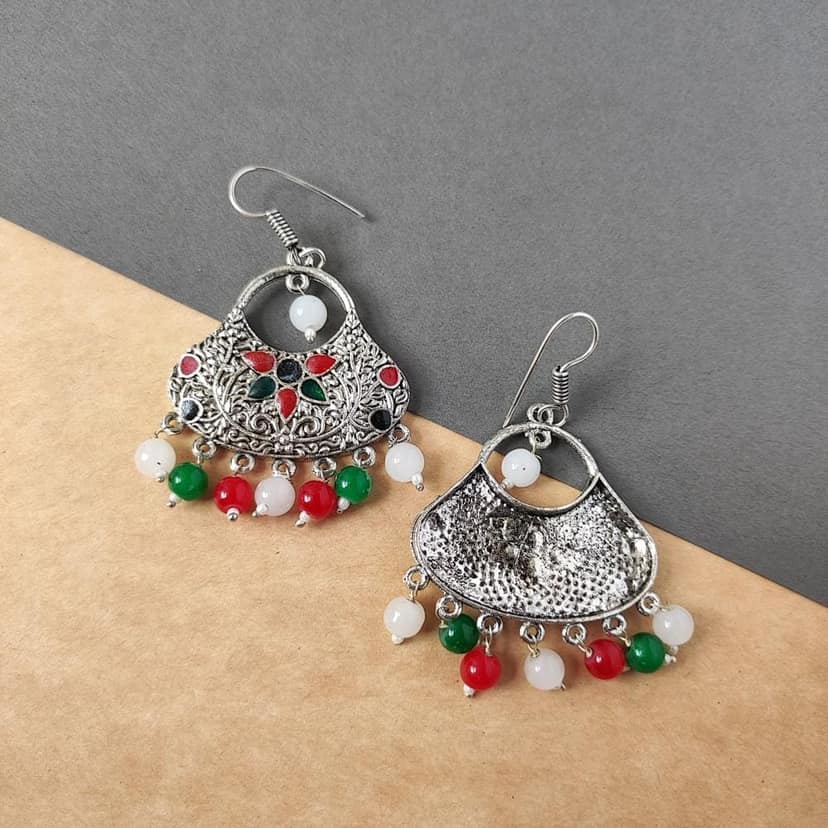 Beautiful Oxidized Dangler Earring For Women And Girls view 2