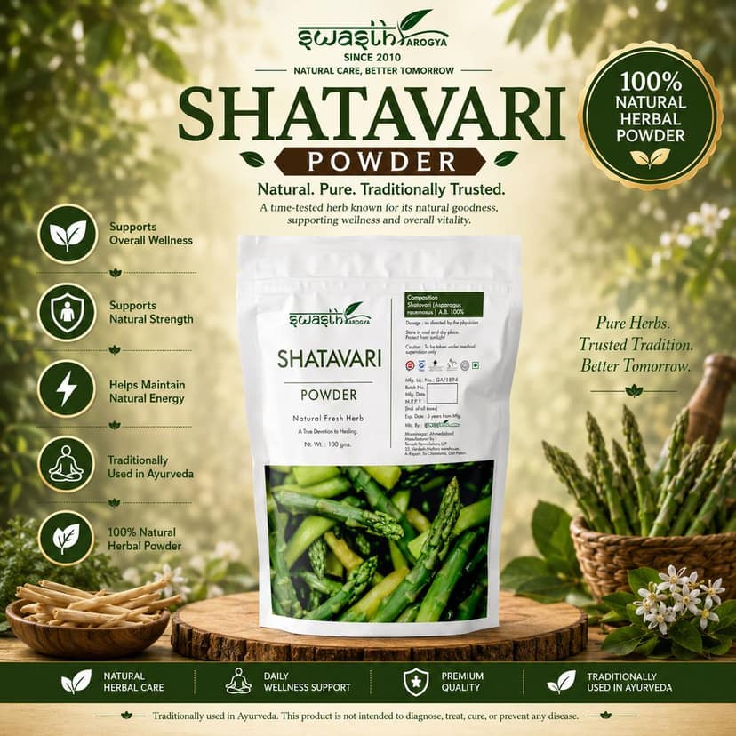 Swasth Arogya Shatavari Powder - 1 Pack Of Pure Shatavari Powder (100g) view 2