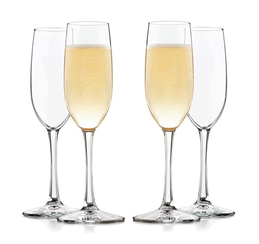 Long Champ Premium Flute Glasses Elegant Wine Glasses for Champagne, Water, Juice, and Beer Stylish Bar Glassware (250ML)