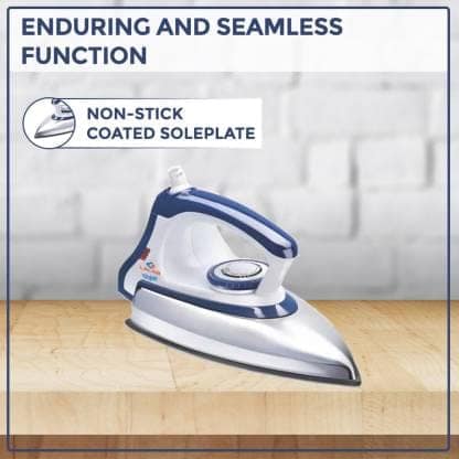 BAJAJ Majesty DX 11 1000 W Dry Iron (White, Blue) view 2