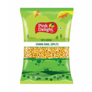 Pink Delight Premium Chana Dal Dry and Unpolished Gluten Free 1Kg