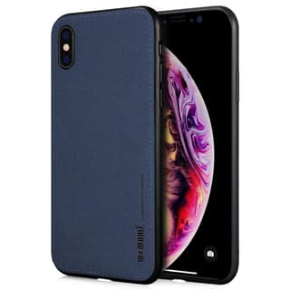 Memumi Fans Series Hard Canvas Back Cover Case for Apple iPhone Xs, Shockproof - Blue (5.8")