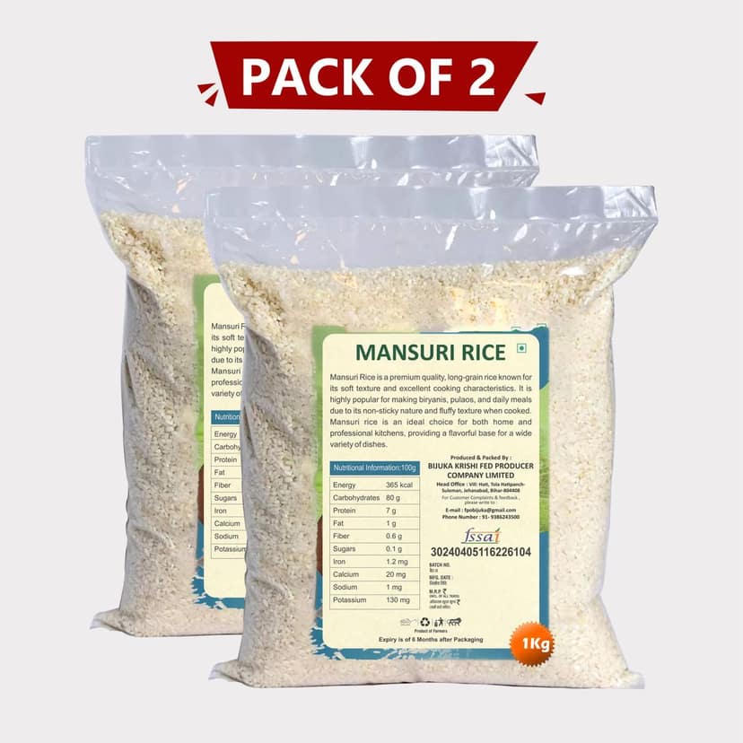 Mansuri Rice (1 kg), pack of 2 view 2