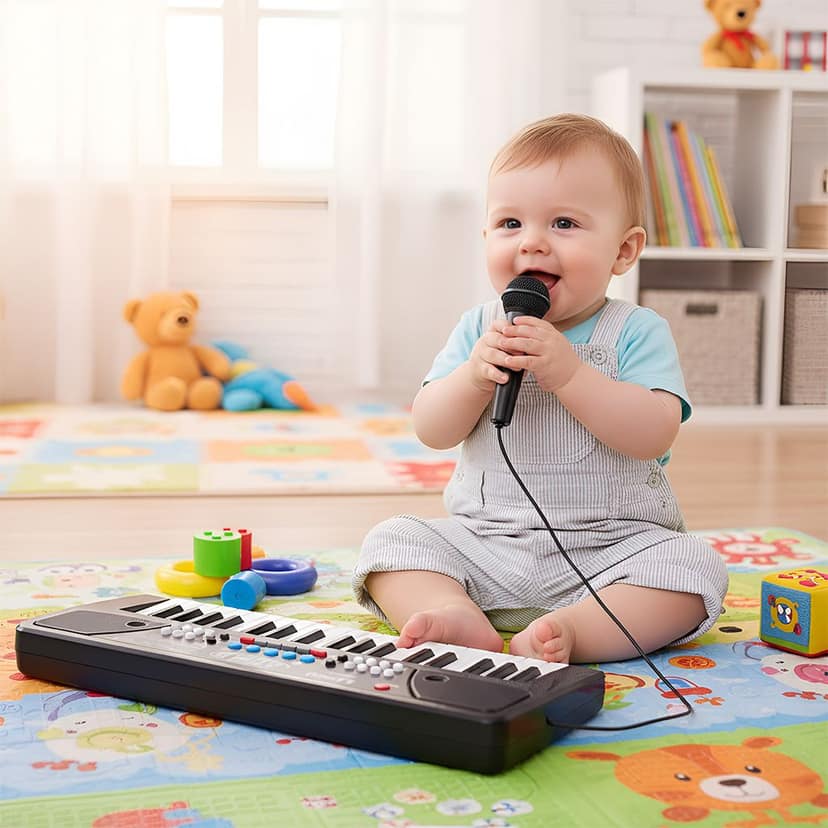 Childs Piano With Microphone Toy | Piano With Microphone | Piano Microphone Toy | Piano Toy With Mic | Toy Keyboard With Microphone | Childrens Toy Piano With Microphone | Kids Musical Toys view 2