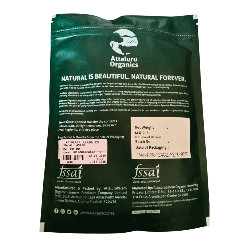 Attaluru Organics Little Millet – Natural Fiber Rich Grain view 2