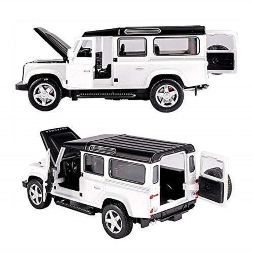 KTRS ENTERPRISE 1:32 Diecast Metal Pullback Toy car with Openable Doors & Light, Music Boys car for Kids Best Toys Gifts Toys for Kids 3 Years Boys Girls. (Land Rover Defender) view 2