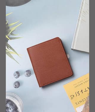 HRFSTAR PU Solid Men's Regular Wallet With 5 Slots For Card ( Tan , Pack of 1 )