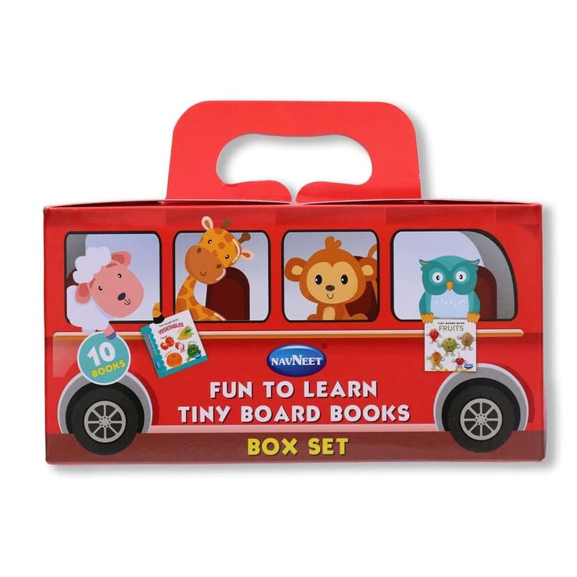 Navneet's Fun to Learn Box Set - 10 Tiny Board books - My First Library of Picture board books - Best first books for Toddlers and babies - Early learning board books [Paperback] Navneet Education