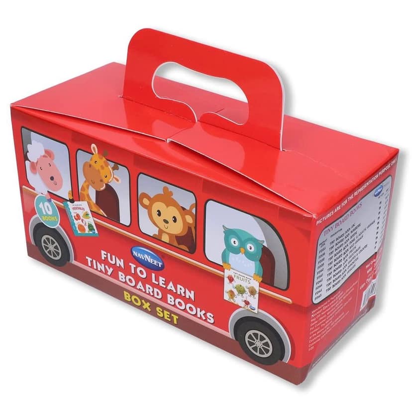 Navneet's Fun to Learn Box Set - 10 Tiny Board books - My First Library of Picture board books - Best first books for Toddlers and babies - Early learning board books [Paperback] Navneet Education view 2