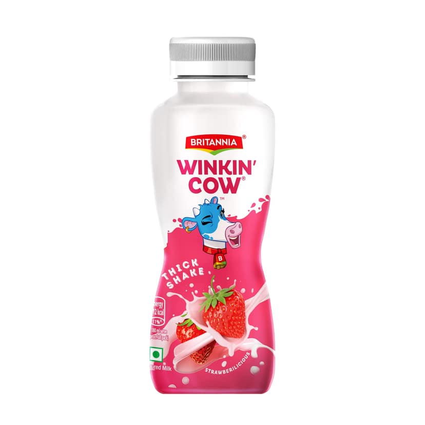 Britannia Winkin Cow Strawberry Pet 180ml
