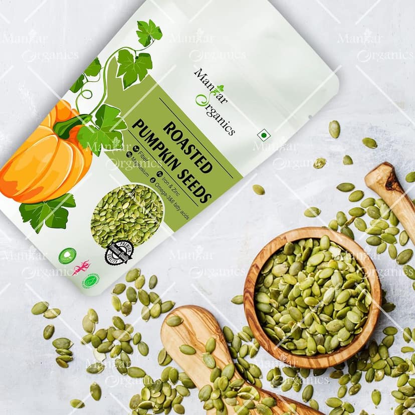 ManHar Organics Roasted Pumpkin Seeds 500gm for eating- AAA Grade |Protein and Fiber Rich Superfood view 2