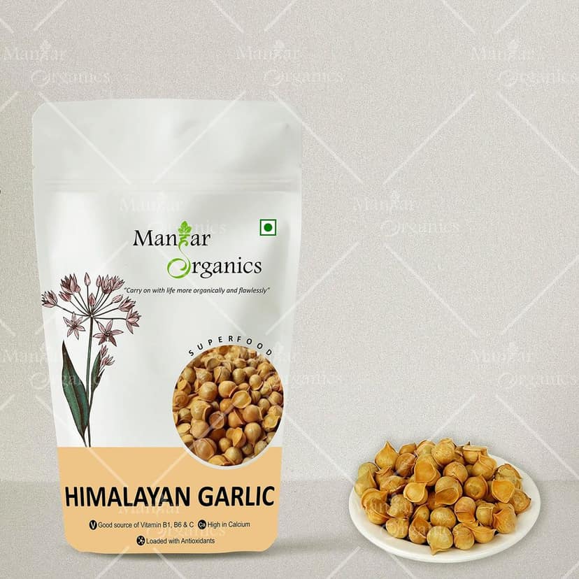 ManHar Organics Himalayan Garlic/Kashmiri Lehsun 1kg- Himalayan Single Clove Garlic for Strong Immunity & Diabetes view 2