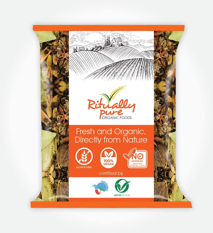 Ritually Pure 100% Organic | Natural Spices | Garam Masala | 100 Gm Pack