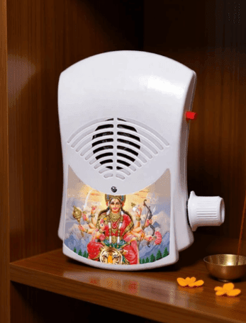 Electric Religious Continuous Mantra Bell |Spiritual Devotional Chanting Pooja Bell Machine Mantras Pooja | Just Plug & Play view 2