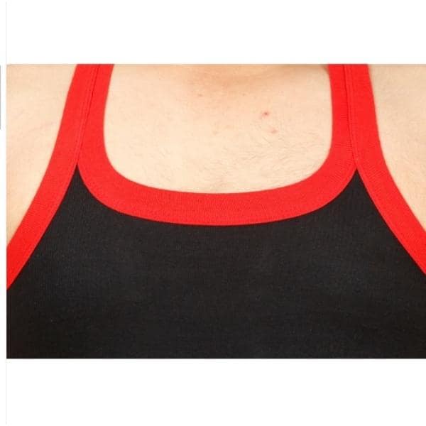 Men's Round Neck Vest Black (Pack of 01 Pcs) view 2