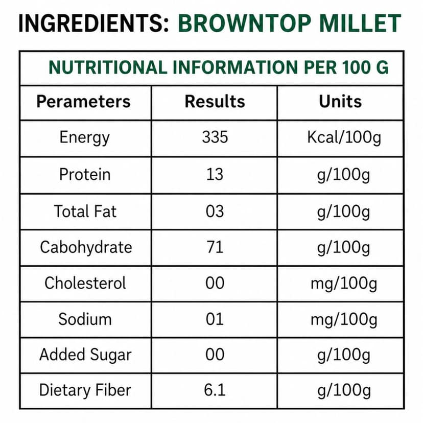 Millet Yard Millets 1 kg Natural Grains Combo Pack of 2 | Proso 500g, Browntop millet 500g | Nutrient Powerhouse, High Protein & 100% More Fibre Mixed Millet (1 kg, Pack of 2) view 2