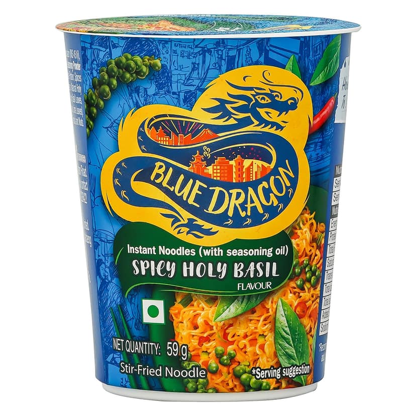 Blue Dragon Instant Cup Noodle Spicy Holy Basil 59g