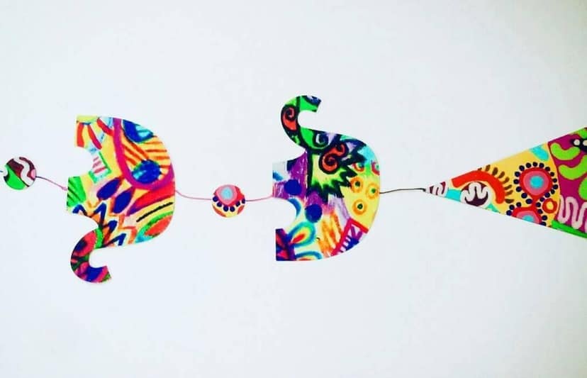 COLORFUL ELEPHANT SHAPED BUNTING view 2