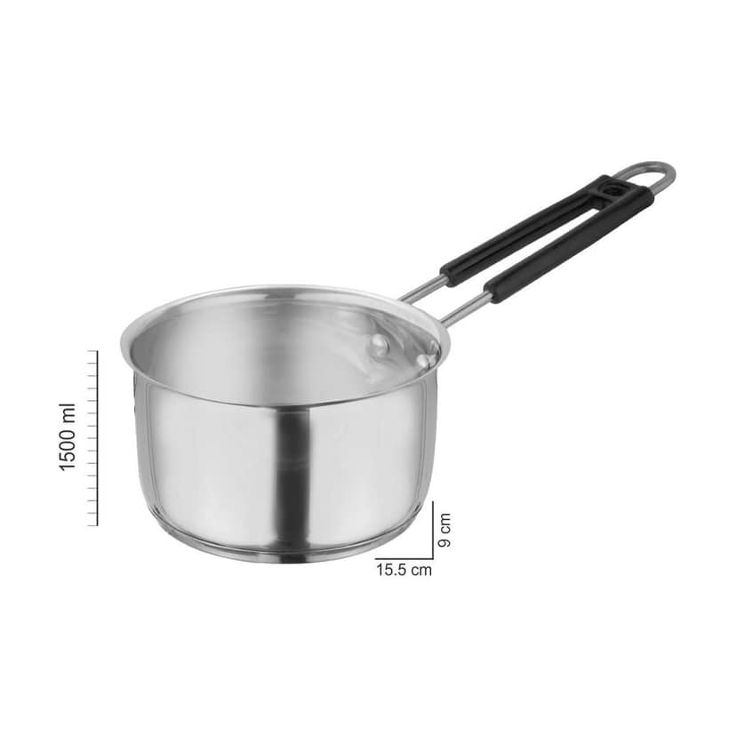 Stainless Steel Saucepan/Tea pan with capsulated induction bottom view 2