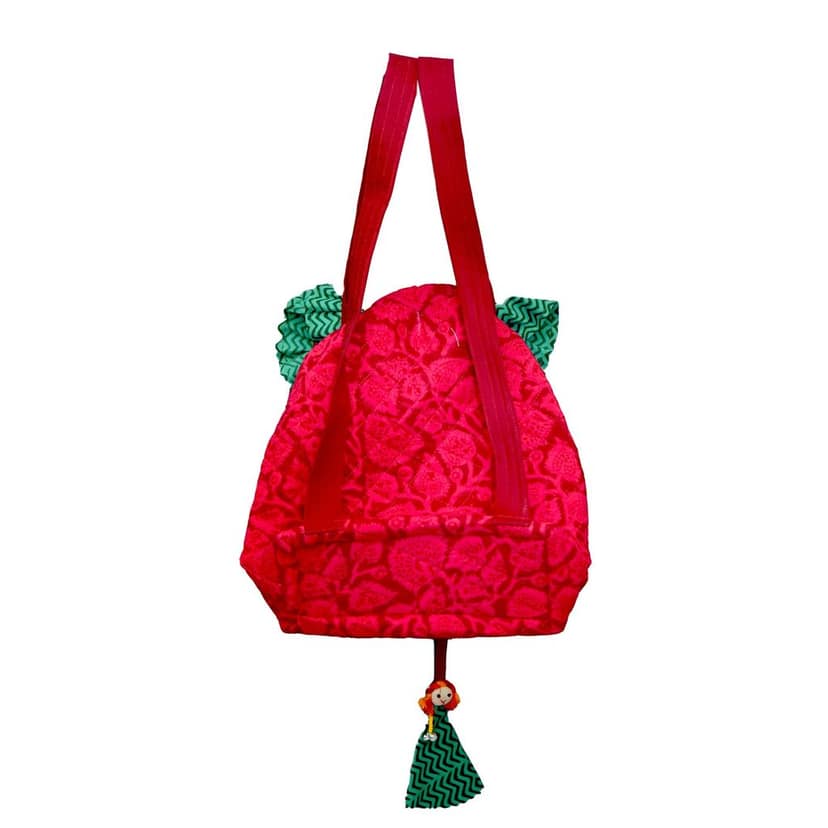 Tribes India Handmade Shoulder Bag Pink for Women & Girls with Large Capacity view 2