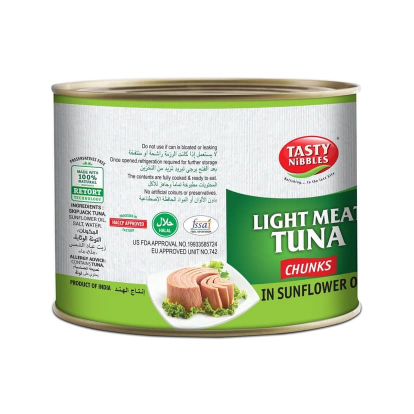 Light Meat Tuna Chunks In Sunflower Oil 1800g view 2